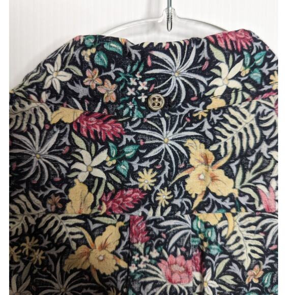 Vintage Hilo Hattie 90s Y2K Floral Half Button Pullover Shirt Cotton  Hawaii M - Picture 7 of 7